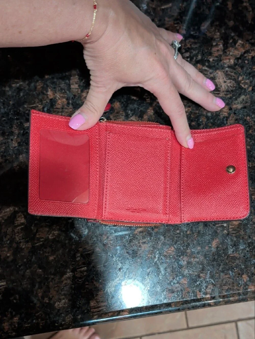 Coach compact trifold
